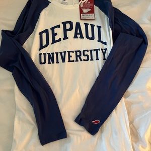 DePaul University Collegiate Outfitters NWT long sleeved tshirt Medium Cotton